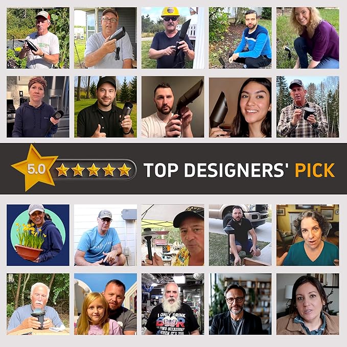 Spot Light Brass - Outdoor Landscape Spotlights 12V, LED Low Voltage Landscaping Uplights, All Weather Hard-Wired Bronze for Backyard Lawn with Cold White Changeable Bulbs (8 Pack)