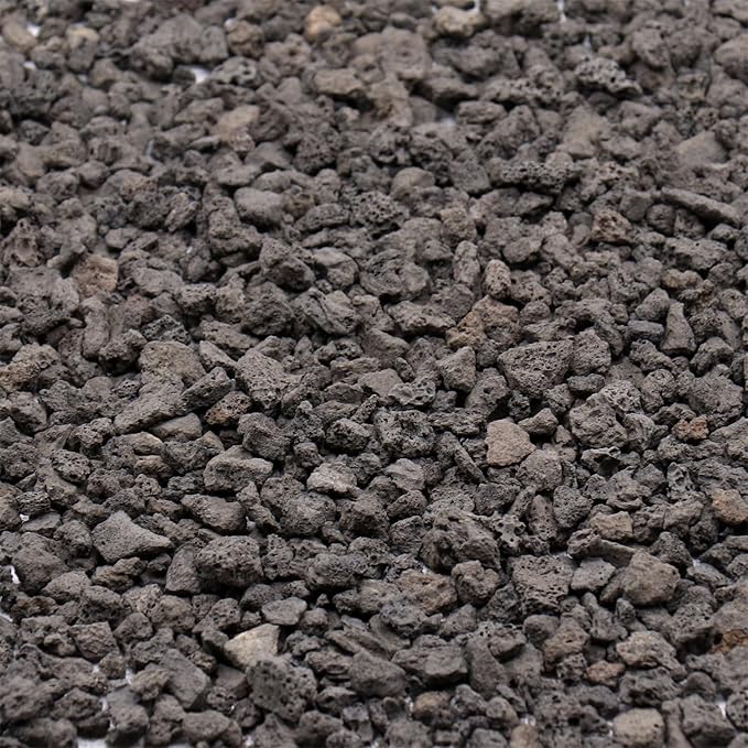 Volcanic Rock for Plants. Black Color Lava Rock. 1/5 Inch - 10 lbs for Potting Soil, Succulents, Pots, Plants, Gardening, Indoor, Crafting, Vase Fillers (Mini, Horticultural - Black Lava, 10)