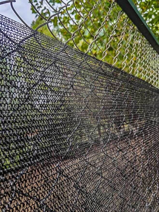 WindscreenSupplyCo] 60% 6.5' x 10 FT Pre-Cut Eyelets Shade Cloth Sunblock Shade UV Resistant Net for Garden Greenhouse Flower Plant, Black