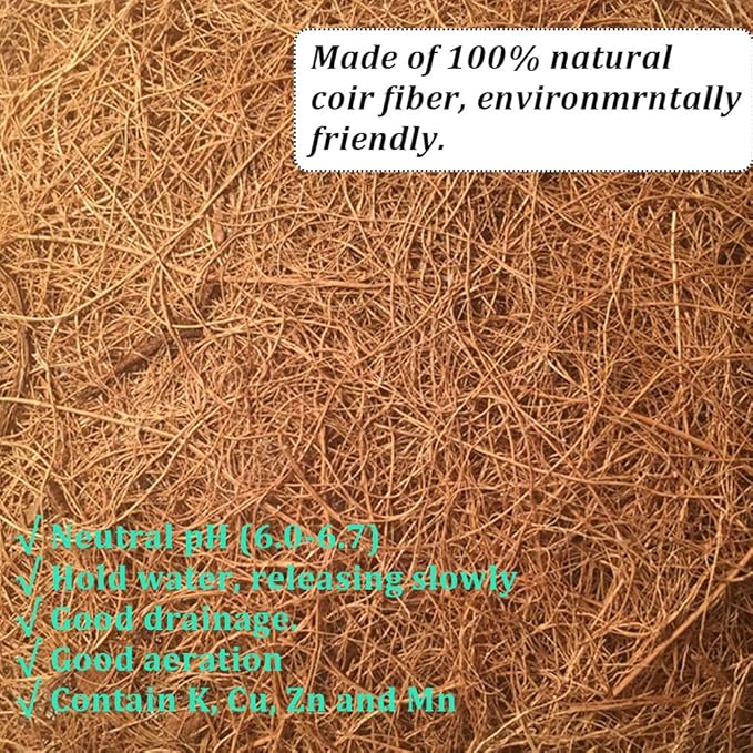 16 Inch Coco Liner for Planters, 2PCS Round Replacement Plant Basket Liner, Coco Fiber for Hanging Basket