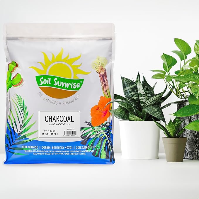 Horticultural Charcoal for Indoor Plants (30 Quarts), Hardwood Soil Additive for Orchids, Terrariums, and Gardening