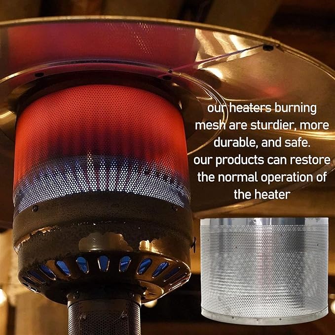 Patio Heater Burner Net Cover Outdoor Heater Replacement Parts Emitter Screen Stainless Steel Safety Heating Net Fittings Applied To Most Gas Patio Heater 10 3/4"Diameter
