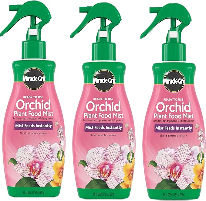 Miracle-Gro Ready to Use Orchid Plant Food Mist, Indoor Orchid Plants, 8 oz, 3-Pack