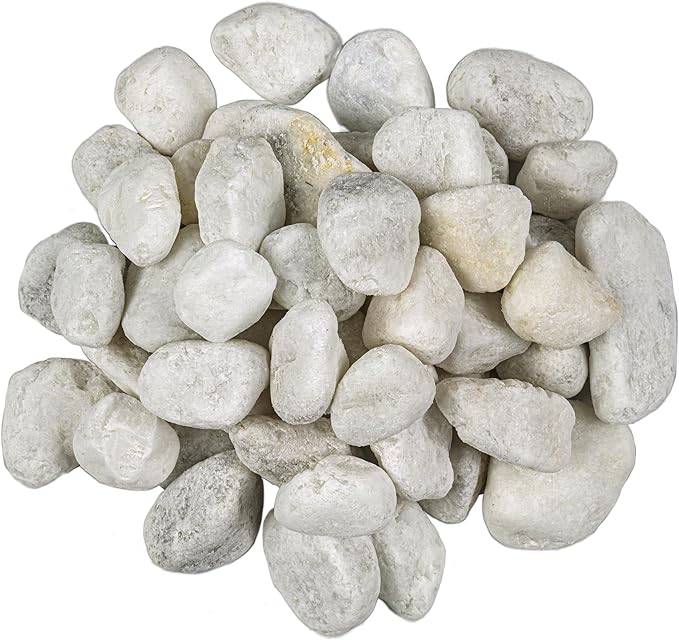 MSI Natural Decorative Tumbled White Pebbles, 1 Inch - 2 Inch, 40 lb. Bag