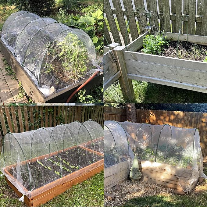 MAXPACE Greenhouse Hoops for DIY Grow Tunnels Less Than 2.7ft Wide, Rust-Free Fiberglass Support Hoops Frame for Garden Fabric, Plant Support Garden Stakes, Gardening Supplies, 25pcs