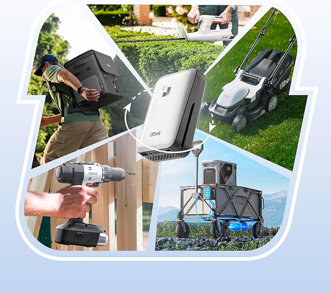 Litheli Cordless Snow Shovel, 20V 12'' Brushless Electric Snow Blower for Driveway, Battery Powered Snow Thrower, 4.0Ah Battery Included