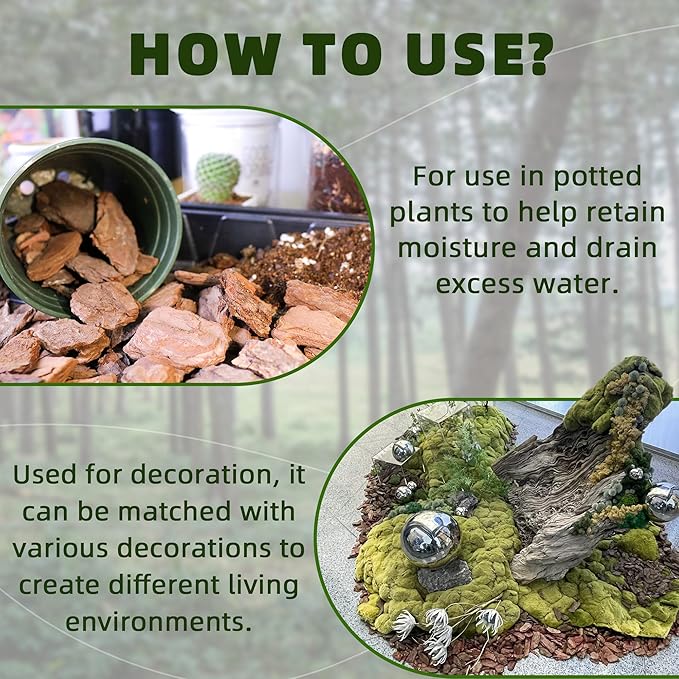 9 Quart Organic Big Size Orchid Bark for Plants, Root Development of Orchid Plants and Garden Soil Amendment