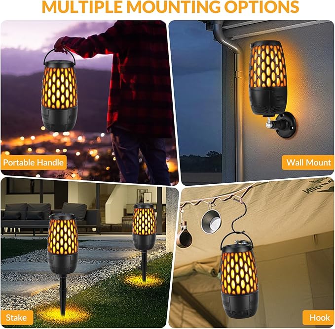 Outdoor Speakers with Lights, Mens Gifts for Birthday,Waterproof Portable Bluetooth Speaker,HD Stereo Sound, Multi-Sync up to 100 Speakers Auto-Pairing for Patio/Pool/Camping Cool Gadgets 2 Pack