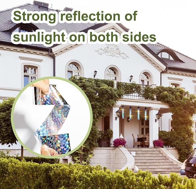 OFFO Bird Reflective Tape, 430 Feet x 2 in Dual-Sided Bird Reflective Tape Outdoor for Garden, Farm, Orchard or Courtyard