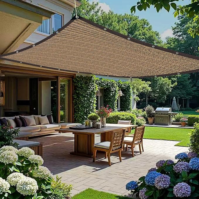 80% Shade Cloth, Durable Mesh Tarp with Grommets, Garden Sunblock Shade Cloth Shading Antifreezing for Plants Cover, Greenhouse, Barns Kennel, Patio, Tomatoes