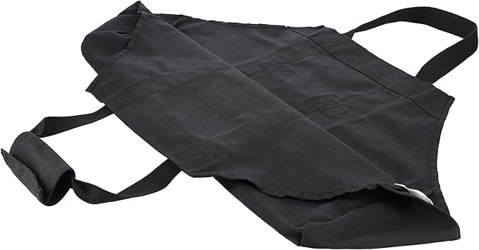 WHITEDUCK TUFF Large Firewood Carrier 21 Oz. Heavy Duty Waxed Canvas Log Carrier Holder for Fireplace, Carrying Wood Indoor & Outdoor (Black, Boat Shape (26"x17"x9"))