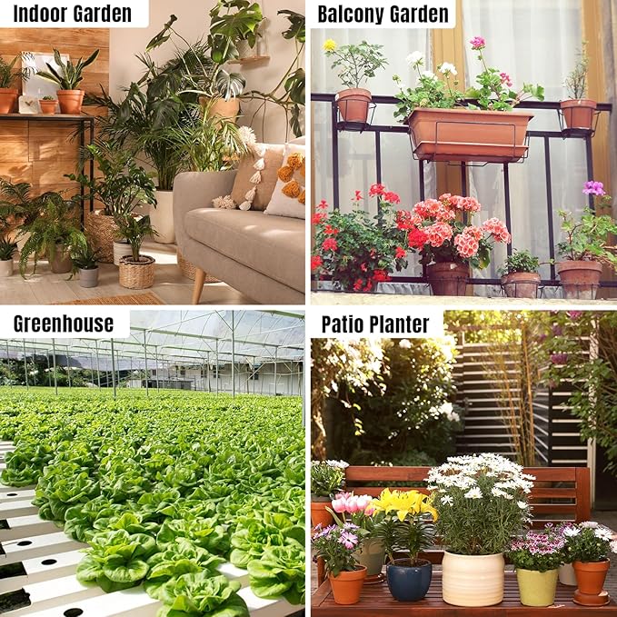Raddy WS-64 Automatic Plant Waterer Indoor Self Watering System for 15 Potted Plants, Programmable Water Timer with LCD Display, Rain Delay for Balcony Patio, or Greenhouse