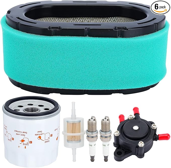 16 083 04-S Air Filter For Kohler KT610 KT620 KT715 KT725 KT730 KT735 KT740 Engine Lawn Mower with 16 083 05-S Pre Filter 52 050 02-S Oil Filter 24 393 04-S Fuel Pump