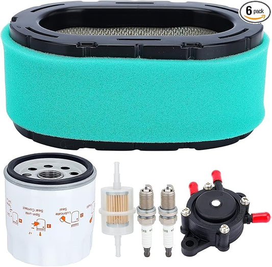 16 083 04-S Air Filter For Kohler KT610 KT620 KT715 KT725 KT730 KT735 KT740 Engine Lawn Mower with 16 083 05-S Pre Filter 52 050 02-S Oil Filter 24 393 04-S Fuel Pump
