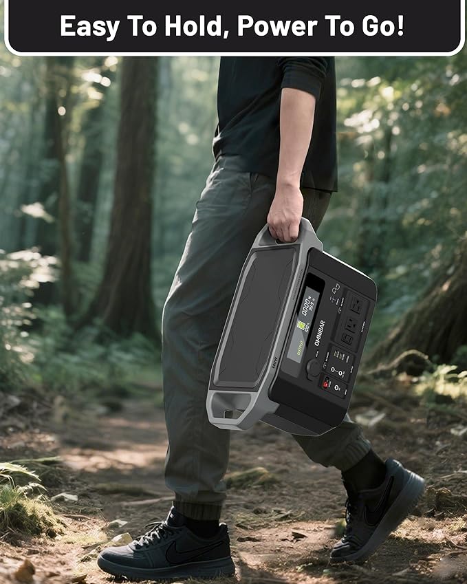 Portable Power Station 600W, 655Wh/182,000mAh Solar Generator with 100W USB-C Output & 120V Pure Sine Wave AC Outlets, Backup Lithium Battery for Outdoors Camping RV Travel Hunting Home Emergency