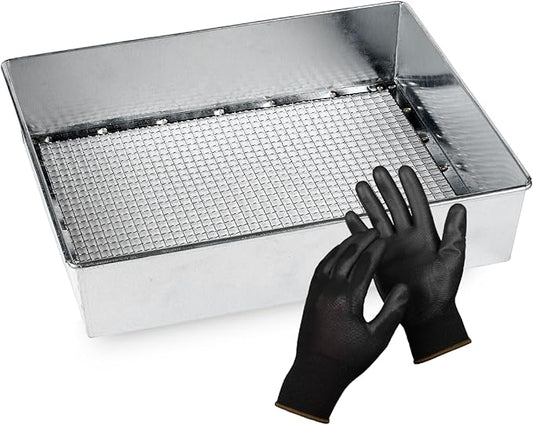 Soil Sifter, Standard Size (12 x 10 inches) with 1/4-inch Mesh, Trapping and Garden Sieve for Dirt, Sand, Rocks, and Compost