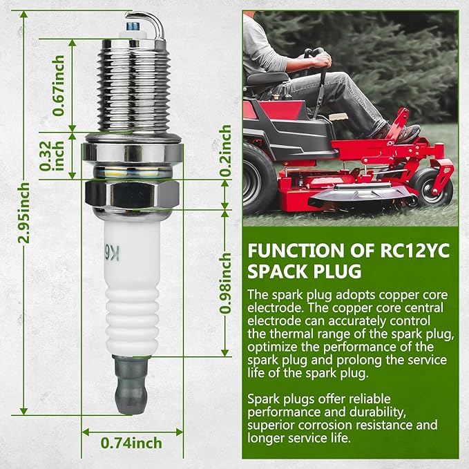 Replacement 692051 499608 Spark Plug for Briggs & Stratton Lawn Mower Models