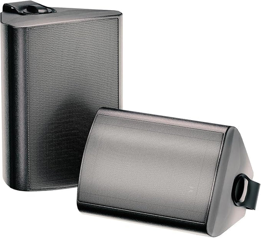 Herdio 6.5 Inch 400W Outdoor Speakers Wired Waterproof with Powerful Bass,Wall Mount Speakers for Patio Garage Covered Deck,All-Weather(Pair,Black)