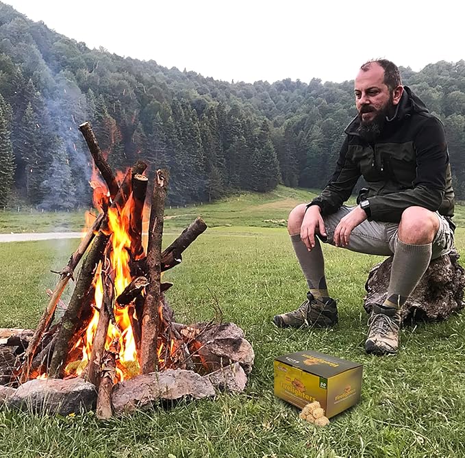 Stanbroil 50 pcs Fire Starters, Natural Charcoal Fire Starters Super Fast Lighting Perfect for Barbecue Grills, Smokers, Wood Stove, Campfires and Outdoor Fireplaces