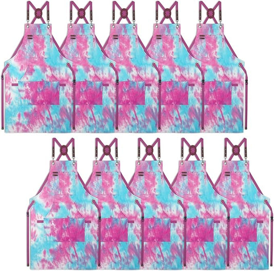 10 Pack Kitchen Apron, Work Apron, Canvas, Multiple Pockets, Gardening, Painting, BBQ, Artist, Carpenter, Sizes M to XXL, Phantom Blue