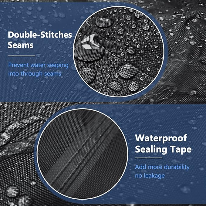 STARTWO Patio Furniture Covers, 4 Piece Heavy Duty Waterproof Outdoor Furniture Cover Set for Rattan Wicker Couch Chairs,Windproof Buckle Strap,Black