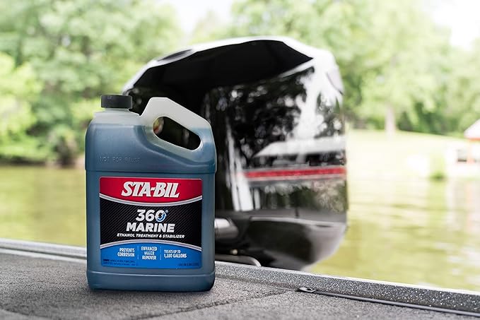 STA-BIL Marine Fuel System Treatment | Full Fuel System Cleaner, Injector Cleaner | Additive for Boats & Watercrafts, In-Season Cleaning & Protection 1 Gallon (4 Pack)