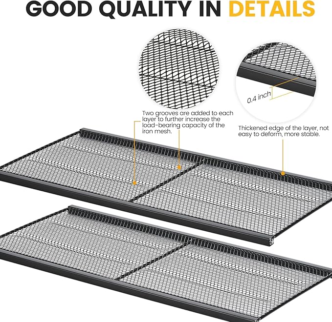 TRZZ Power Tool Organizer Wall Mount, 3-Layer Drill Holder with 2 Side Pegboards, Cordless Drill Rack with 4 Hooks, Efficient Storage for Workshop, Garage, and Tool Room (Yellow)