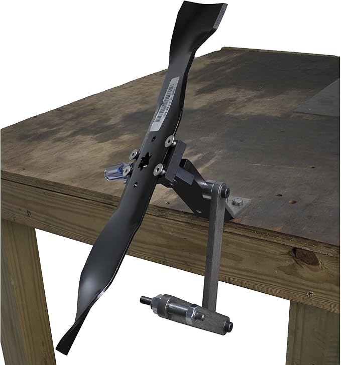 All American Sharpener Model 5000 Lawn Mower Blade Sharpener for Mulching and Standard Lawn Mower Blades