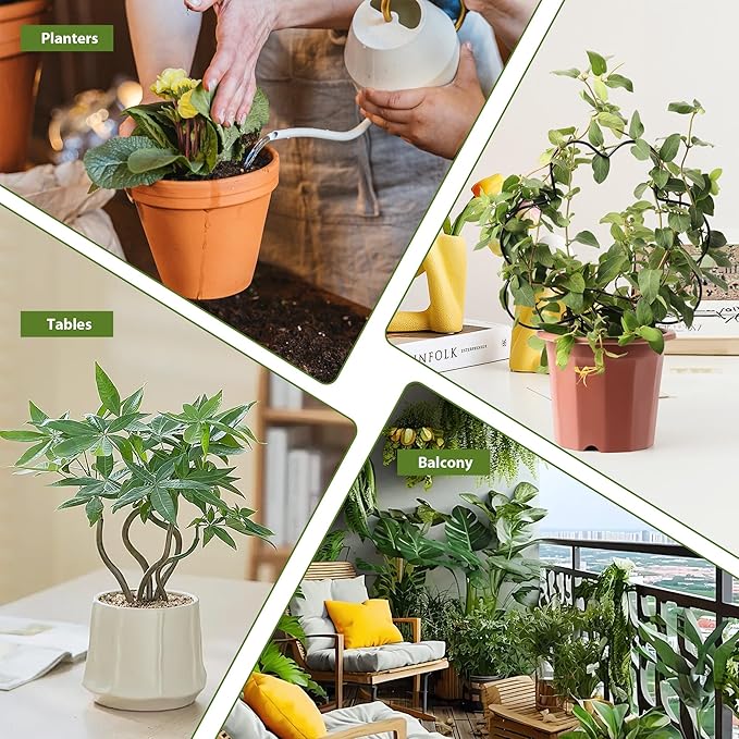 2 Pack Plant Trellis Indoor, 11.2" W x 13.7" H Small Trellis for Potted Plants, Decorative Trellis for Climbing Plants Indoor, Ideal for Vines on Tabletops, Balconies, Gardens and Lawns, Flower-Shaped