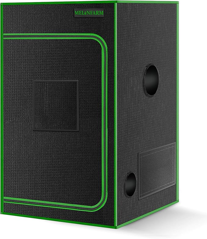 MELONFARM 2x2 Grow Tent, 24"x24"x36'' High Reflective 600D Diamond Mylar Canvas with Observation Window and Floor Tray for Hydroponic Indoor Plant Growing