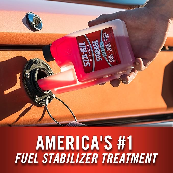 STA-BIL Storage Fuel Stabilizer - Keeps Fuel Fresh for 24 Months - Prevents Corrosion - Gasoline Treatment That Protects Fuel System - Fuel Saver - Treats 40 Gallons - 16 Fl. Oz. (22207) (Pack of 2)