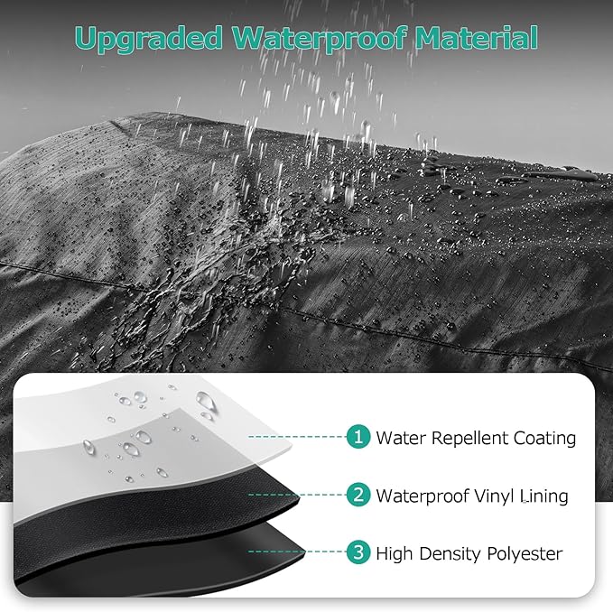 SunPatio Grill Cover Compatible with Pit Boss Austin XL/Rancher XL Wood Pellet Grill, All Weather Protection BBQ Cover, Black