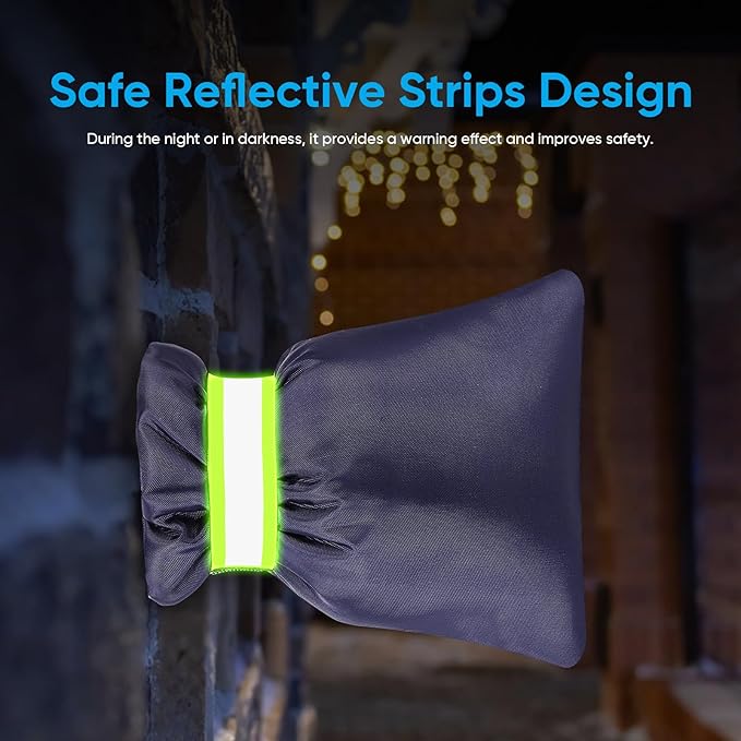 2Pack Outdoor Faucet Covers for Winter - Pro 6.7"W x 8.3"H Outdoor Water Faucet Covers Socks for Winter Freeze Protection Pipe Insulation Reusable Waterproof Insulated Spigot backflow Cover,Blue