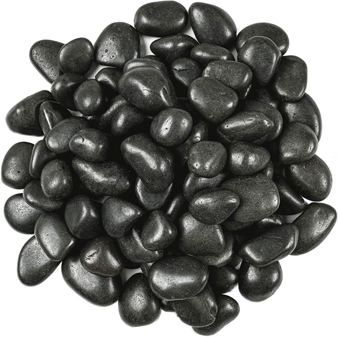 MSI Decorative Polished Black Pebbles, 0.8 inch - 1.2 inch, 40 lb. Bag