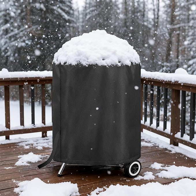 LBTING Grill Cover, 26-inch Heavy Duty 300D Oxford Waterproof Windproof UV Resistant BBQ Gas Grill Cover for Outdoor Barbecue Fit Most Brands Weber, Brinkmann, Char Broil, Holland