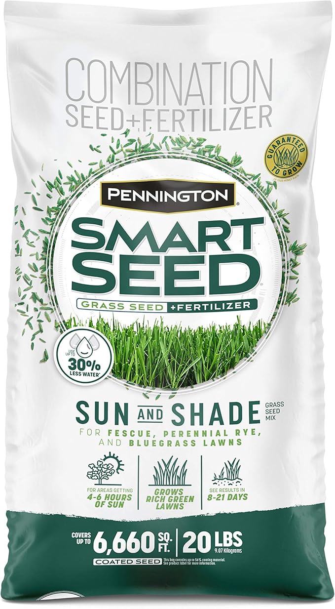 Pennington Smart Seed Sun and Shade Grass Mix 20 lb, Black Label