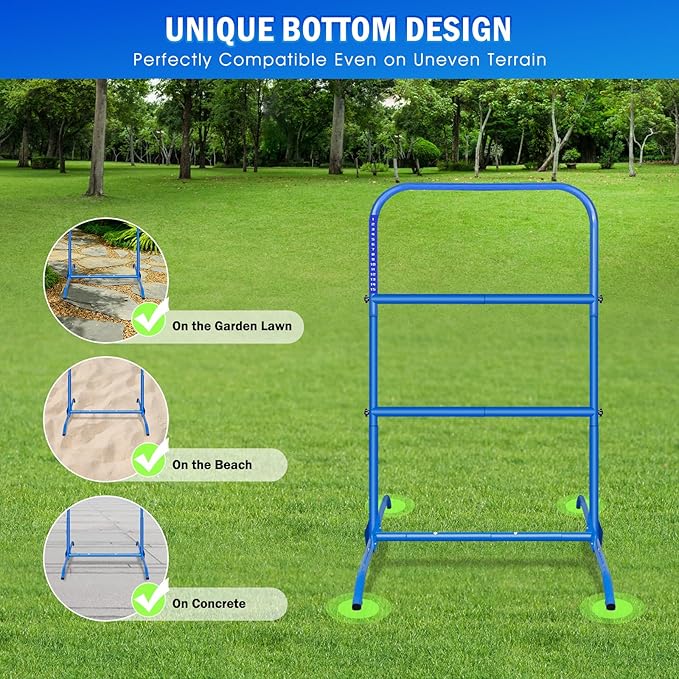 2PCS Ladder Toss Ball Game Set with Score Tracker, Portable Foldable Metal Frame & Stable Tripod Base with Carry Bag for Indoor/Outdoor Backyard, Camping, Yard, Beach, Lawn