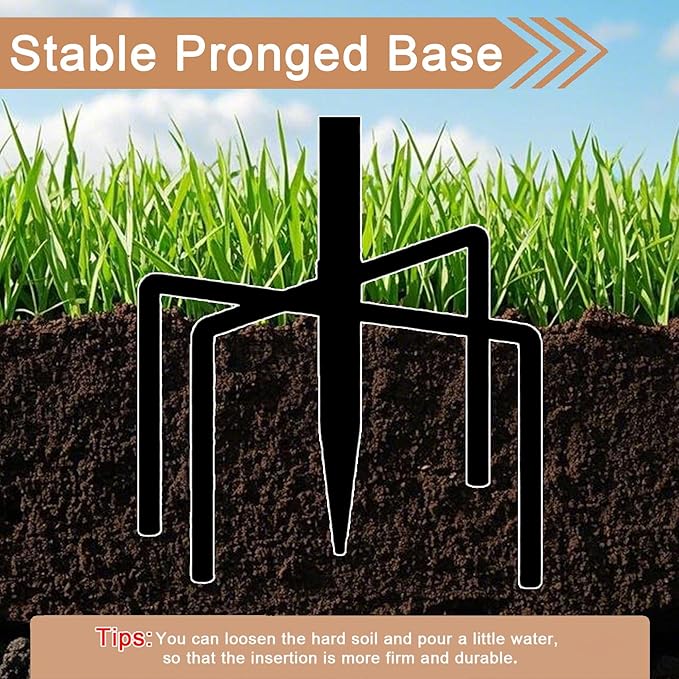 Metal Bird Bath for Outdoors, 12" Dia Bowl with Stable Upgrades Stake Birdbaths Garden Yard Lawn Decor 0.7 Gallon