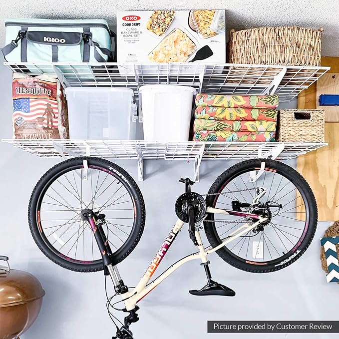 FLEXIMOUNTS 2-Pack 2x6ft 24-inch-by-72-inch Wall Shelf Garage Storage Rack Floating Shelves, 1200 lbs Load Capacity, White