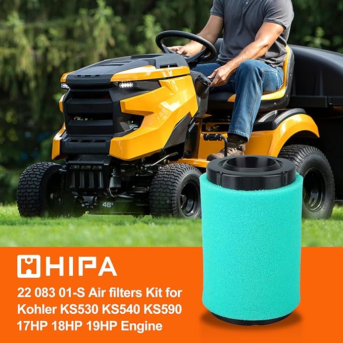 Hipa 22 883 01-S1 Air Filter for 5400 Series Maintenance Kit Cub Cadet XT1 Enduro LT 42 Oil Change Kit Kohler KS540 KS590 KS595 KS530 17 18 19 19.5HP Engine 22 083 01-S Lawn Mower Tune Up Kit
