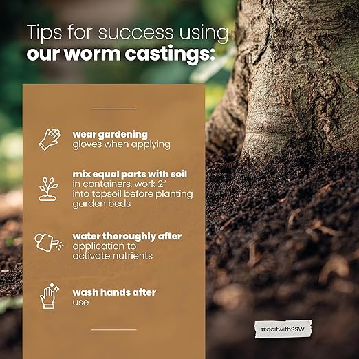 Soil Seed & Water Mikey’s Worm Poop – Organic Dairy Vermicompost Fertilizer Worm Castings for Gardens, Potted Plants & Soil Health - Superior to Standard Compost - OMRI Listed Organic Fertilizer