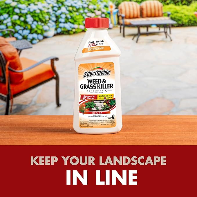 Spectracide Weed And Grass Killer Concentrate 16 Ounces, Use On Patios, Walkways And Driveways
