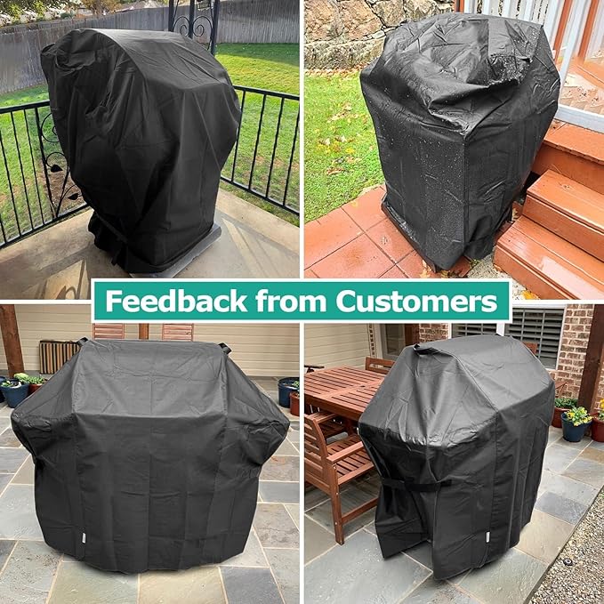 SunPatio 2 Burner Gas Grill Cover 32 inch, Heavy Duty Waterproof Small BBQ Grilling Cover, Compatible for Weber Char-Broil Nexgrill and More Grills with Collapsed Side Tables, All Weather Protection