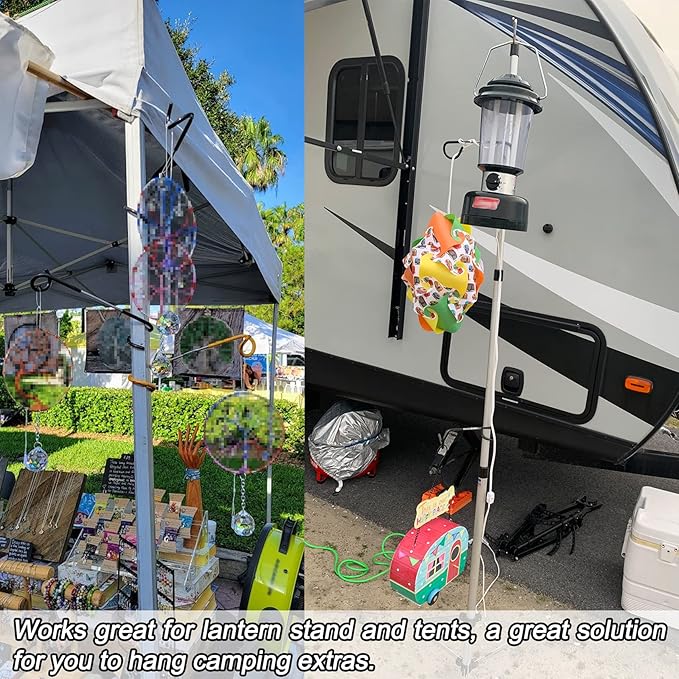 2 PCS Wrap Hooks Bird Feeder Pole Attachment Extra Feeder Arm Addition Pole Hook Birdfeeder Accessories for Hanging Bird Feeders