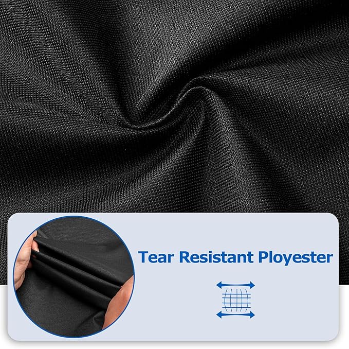 SunPatio BBQ Grill Cover 63 Inch, Outdoor Heavy Duty Waterproof Gas Barbecue Cover, Compatible for All Weber Genesis 300 Series, Compared to Weber 7757, 63" W x 25.6" D x 43.4" H