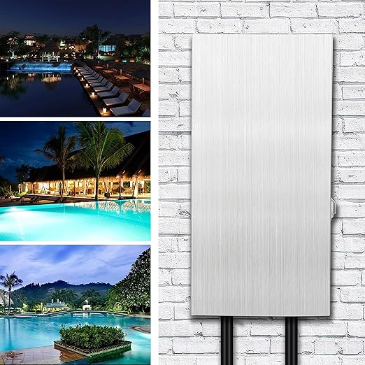 200W Multi-Tap Low Voltage Transformer, Stainless Steel Guard, Landscape Lighting Transformer for Garden Lights, Spotlights, Floor Lights - 120V AC to 12V/13V/14V/15V AC, ETL Listed