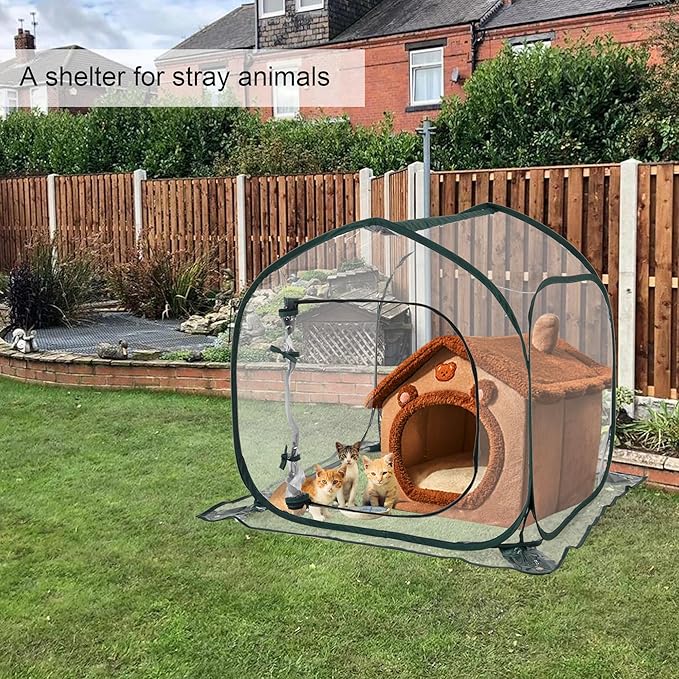 Mini Transparent Pop Up Greenhouse for Indoor and Outdoor Backyard Gardens - Portable Large Space and Durable