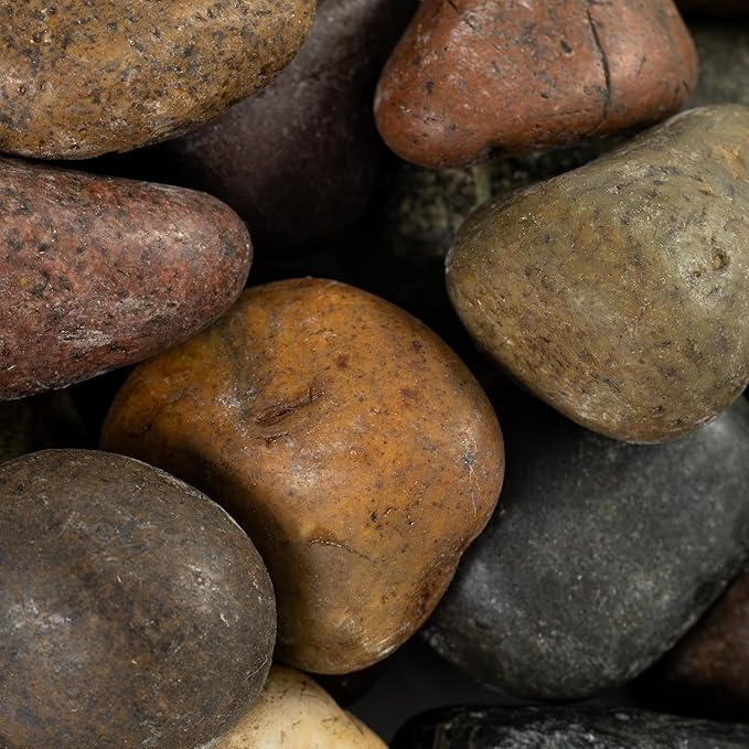 MSI Decorative Polished Mixed Pebbles, 0.7 inch - 1.2 inch, 40 lb. Bag