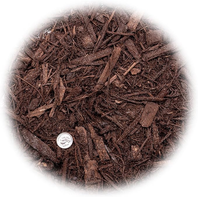 Organic Brown Mulch by Gardenera - Enhance Soil Health and Plant Vitality - 2 QUARTS