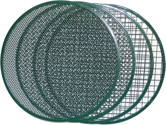 Soil Sifter for Gardening, 12 Inch Green Soil Sifter with 4 Replaceable Fine Screens and Shovel, Sieve for Sand Rocks Dirt Compost